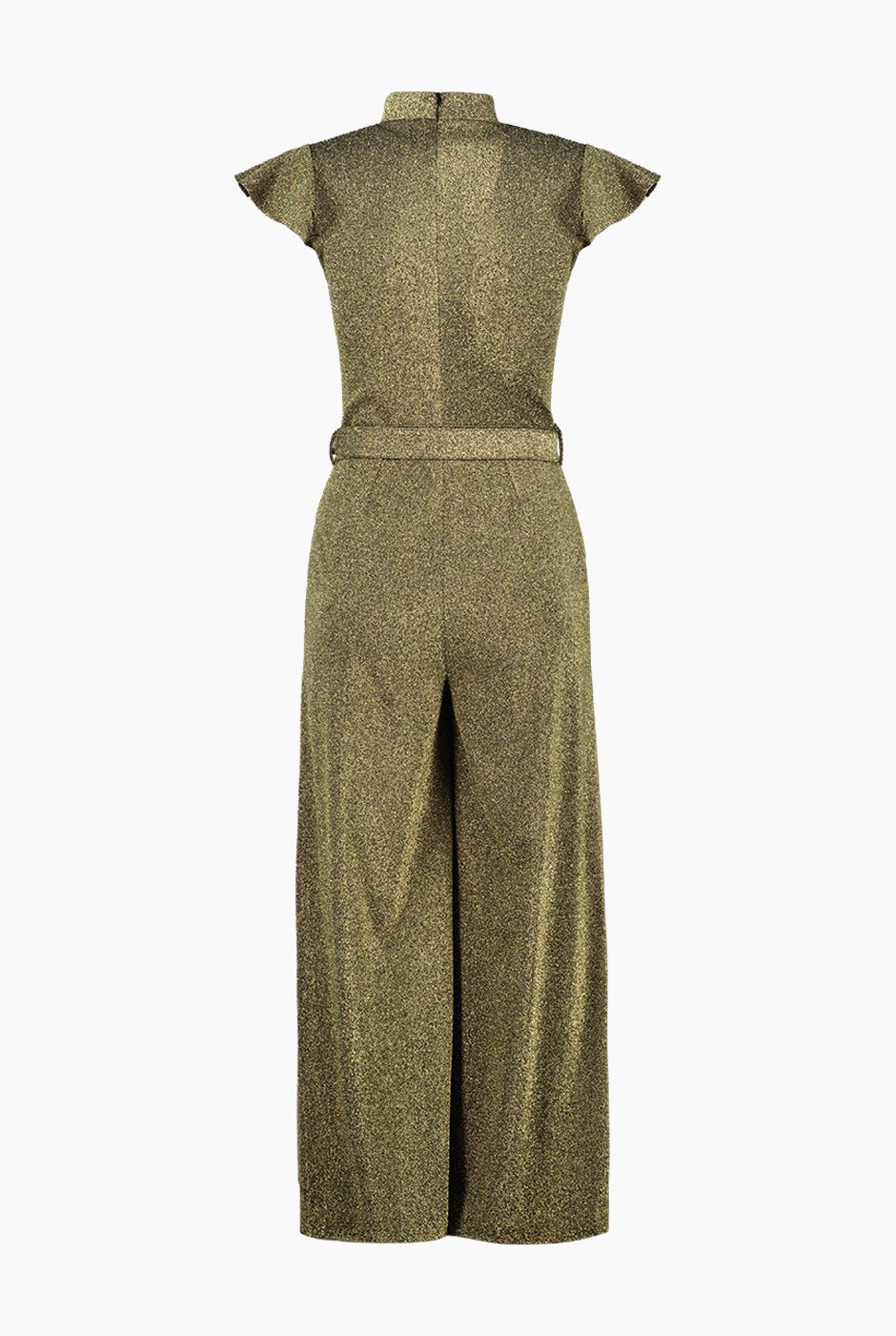 Jumpsuit de cuello alto con cinturon