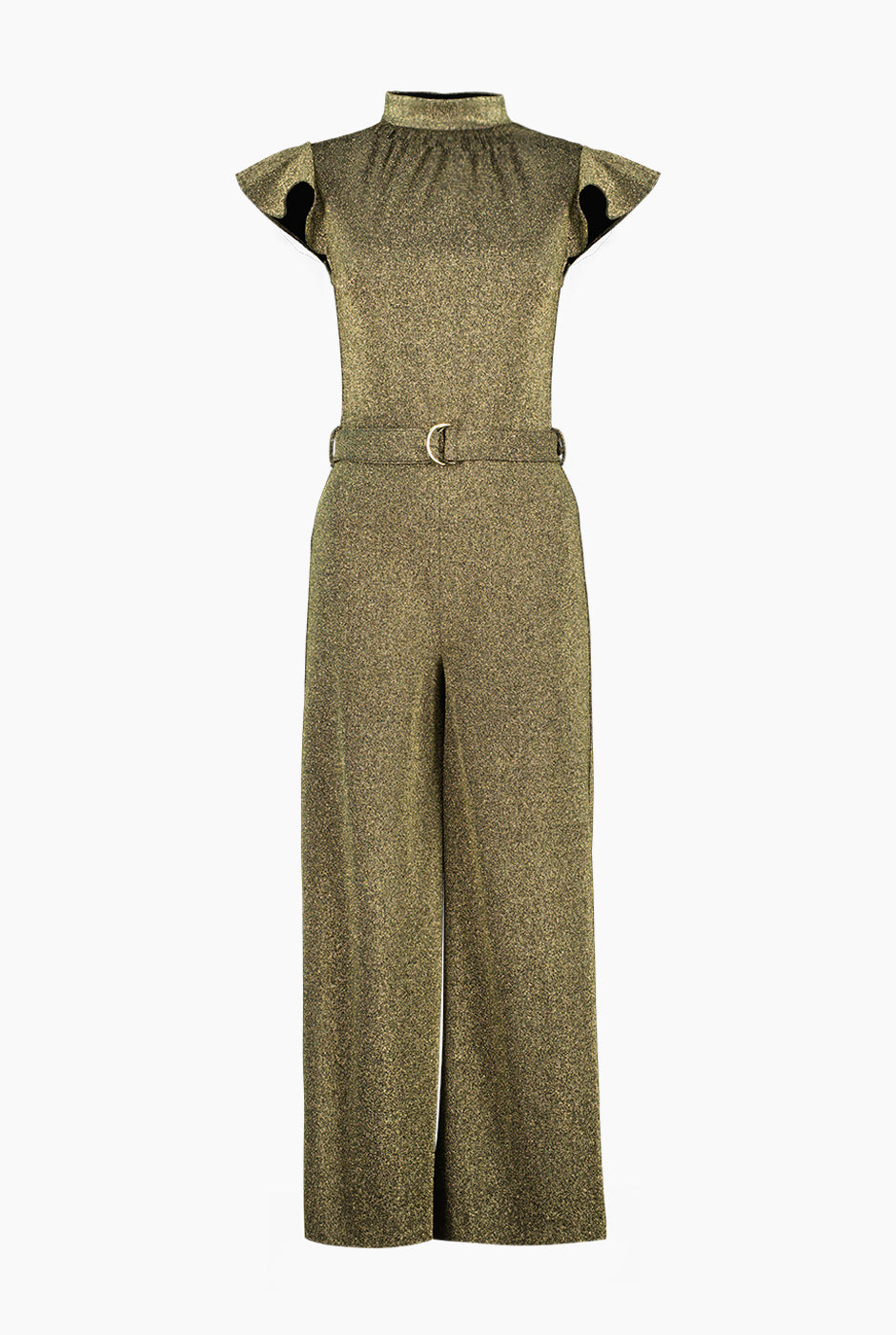 Jumpsuit de cuello alto con cinturon