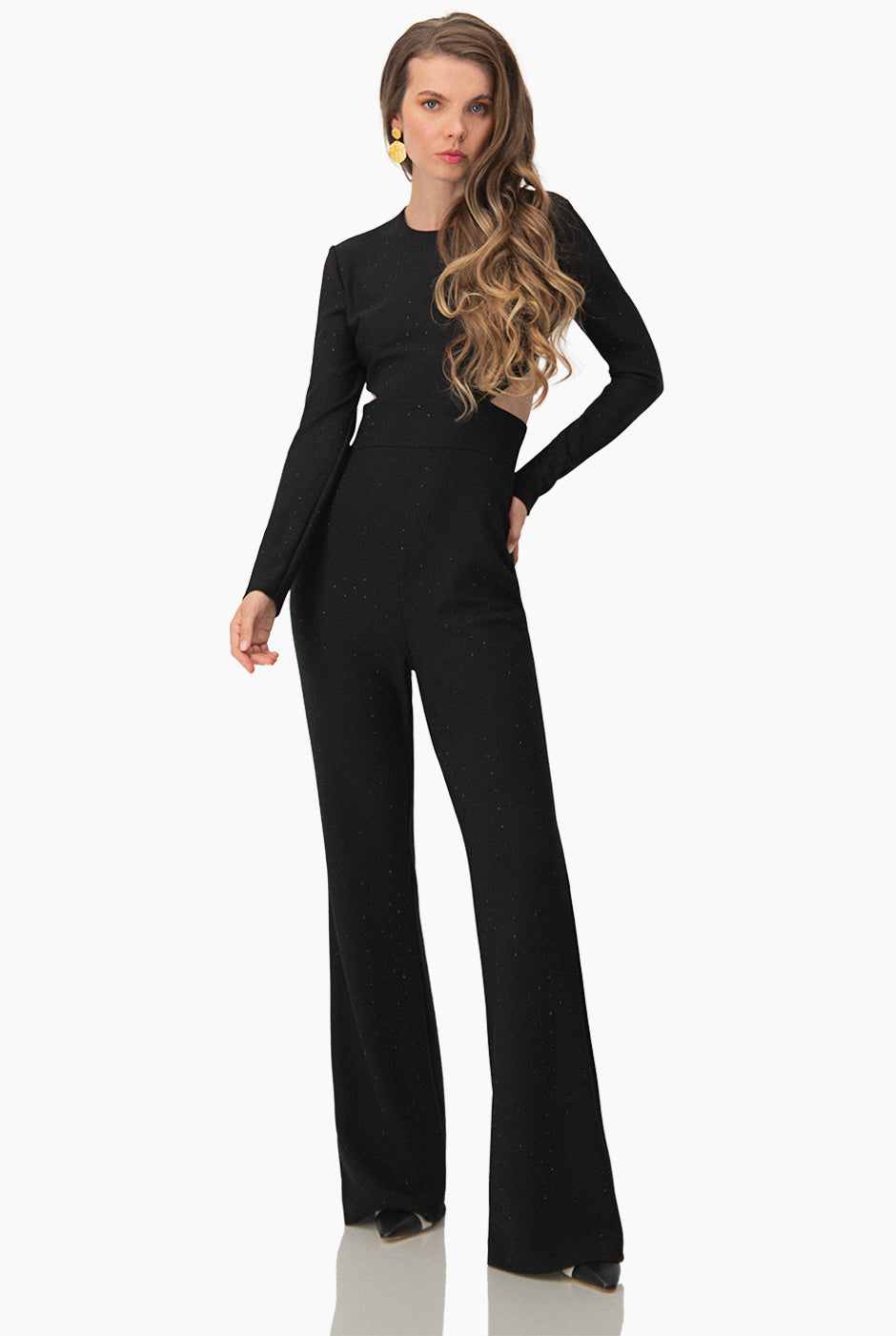 Jumpsuit negro cut out