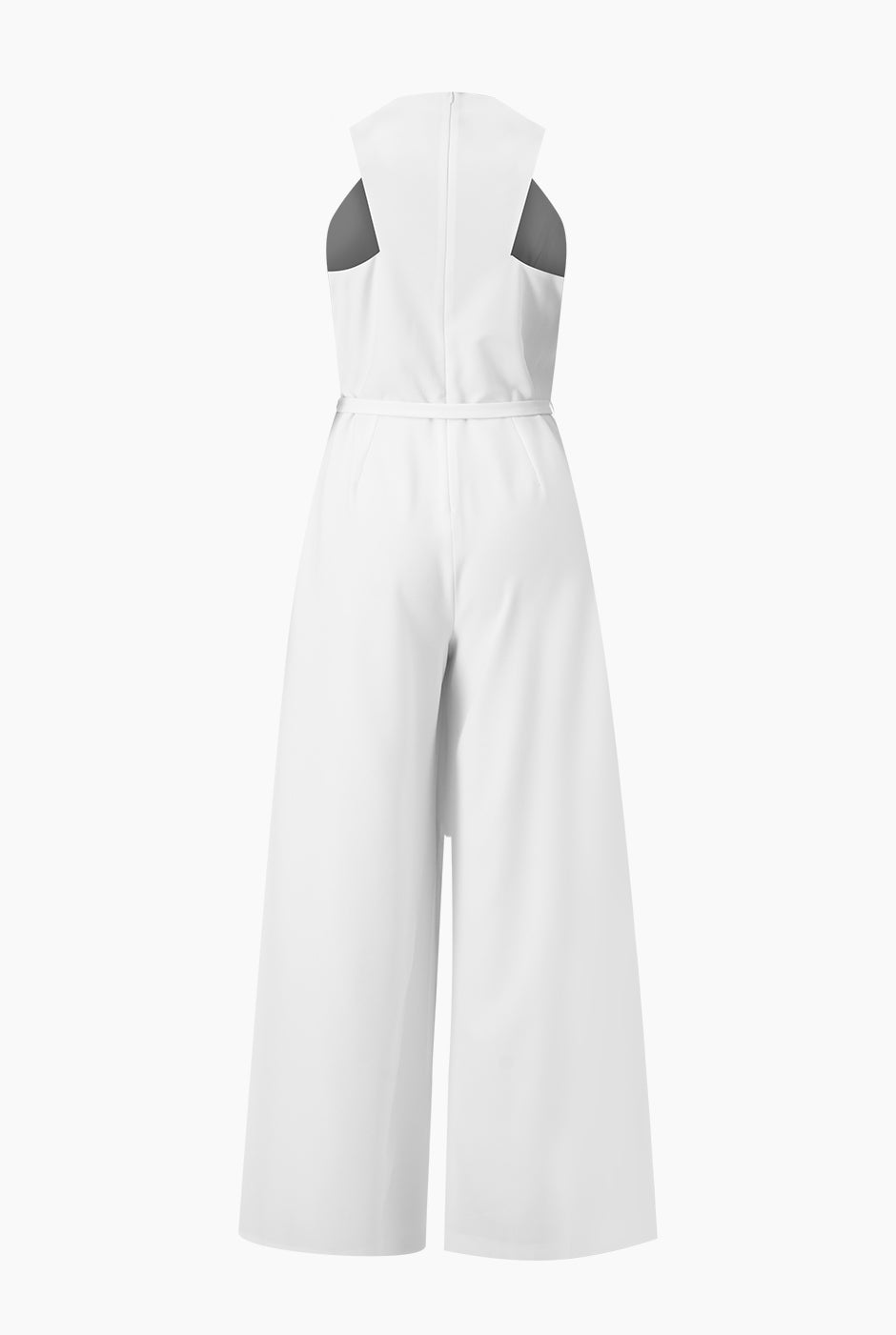 Jumpsuit amplio liso sin mangas