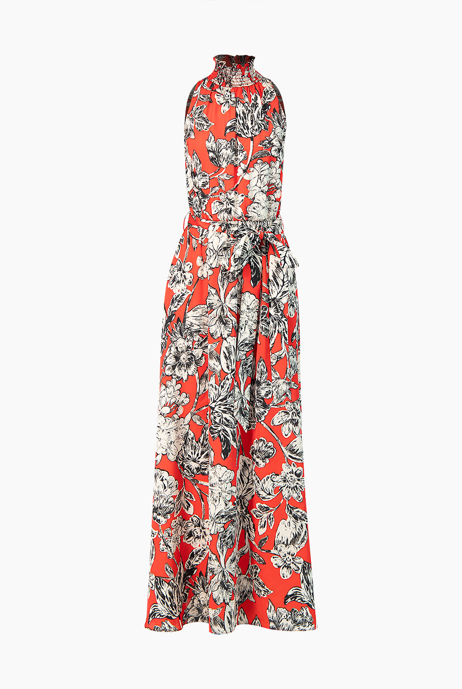 Vestido maxi estampado sin mangas