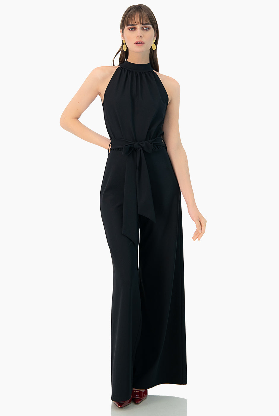 Jumpsuit negro de cuello halter