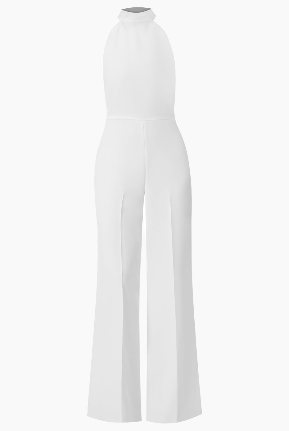 Jumpsuit blanco de pierna amplia