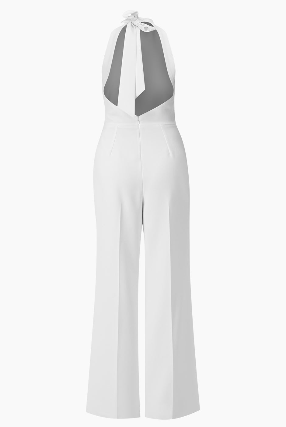 Jumpsuit blanco de pierna amplia