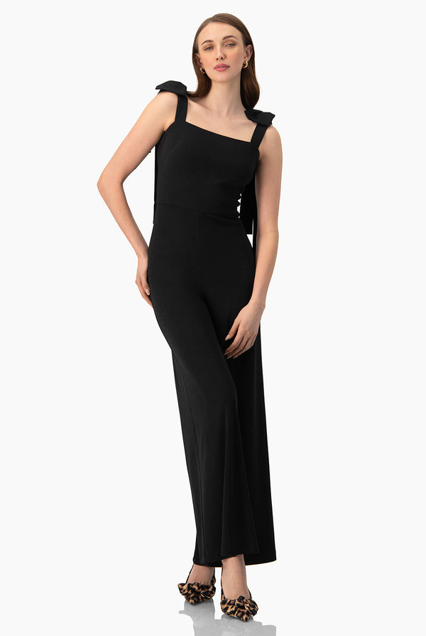 Jumpsuit liso de pierna amplia