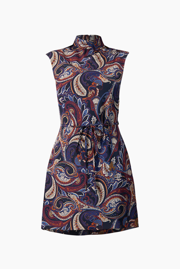 Vestido corto de hombro caido