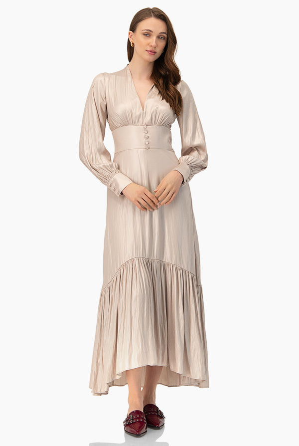 Vestido maxi de escote V