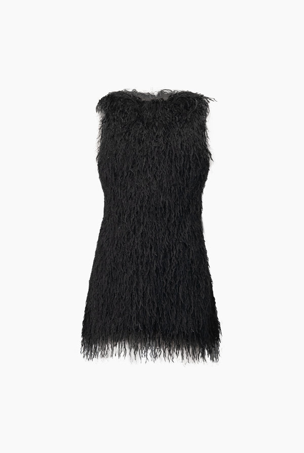 Vestido corto en tono negro