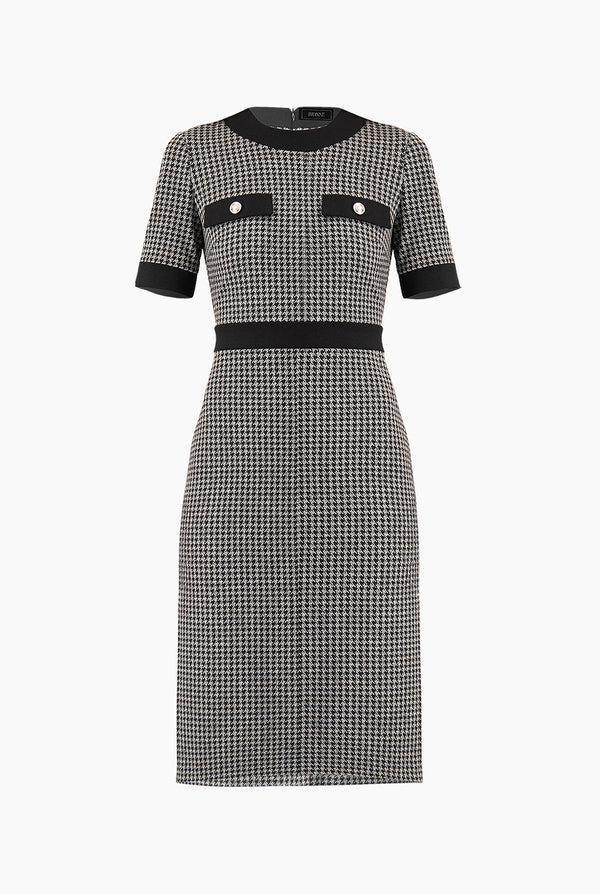 Vestido midi de manga corta