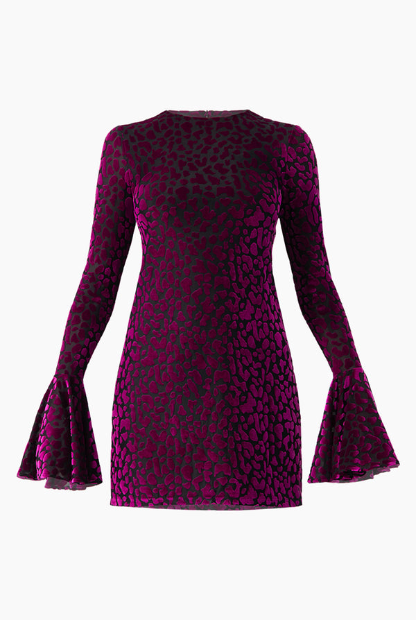 Vestido corto cuello redondo