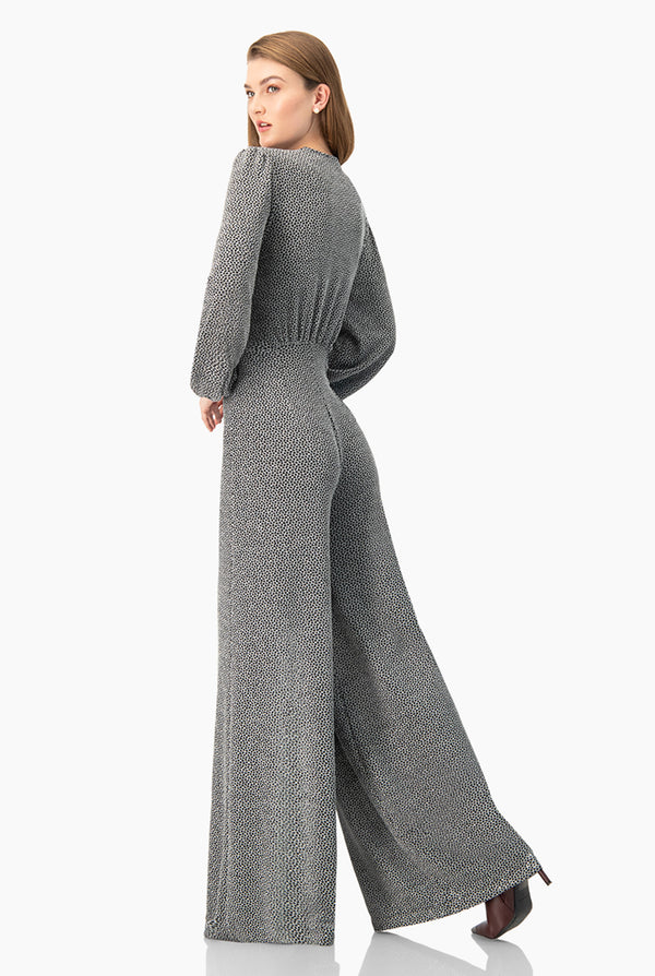 Jumpsuit plata de escote en V