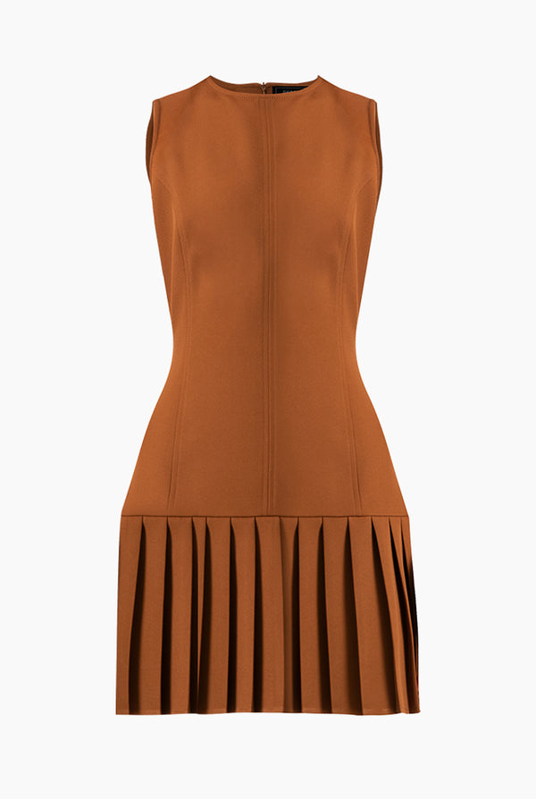 Vestido corto tableado