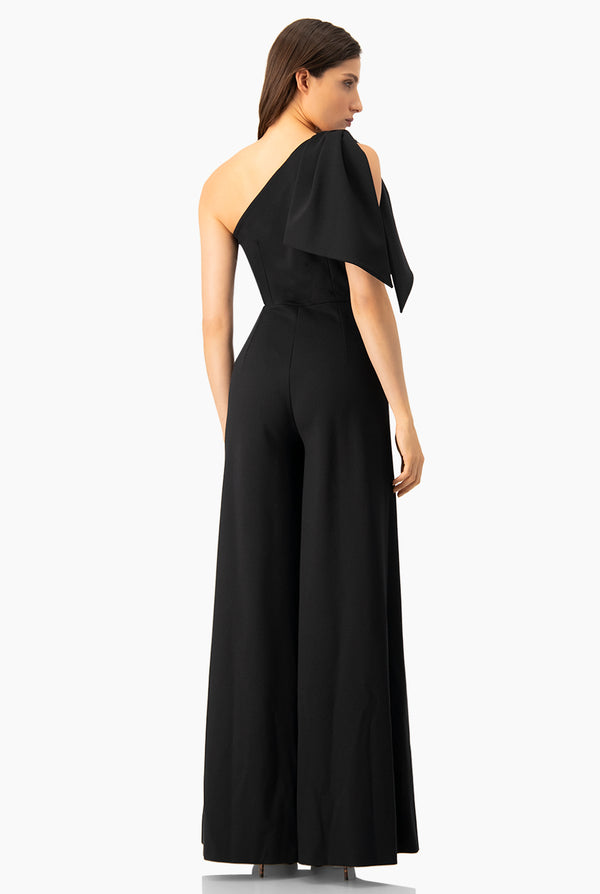 Jumpsuit negro de un hombro