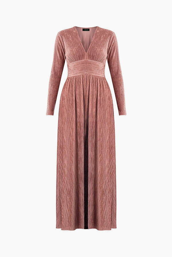 Vestido largo y escote V