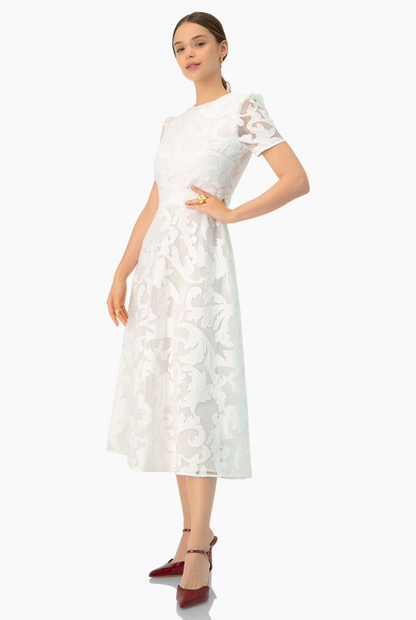 Vestido linea A blanco