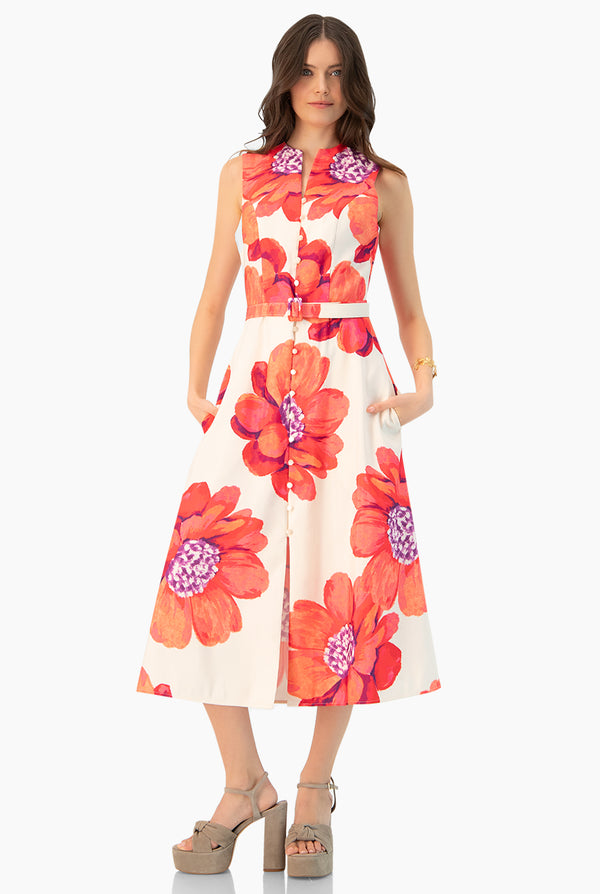 Vestido midi sin mangas