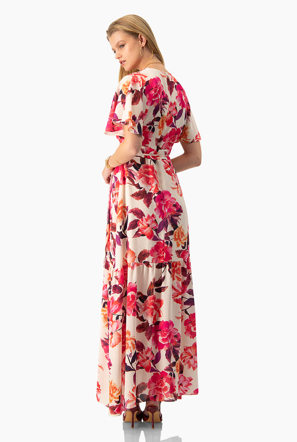 Maxi vestido cruzado escote en V