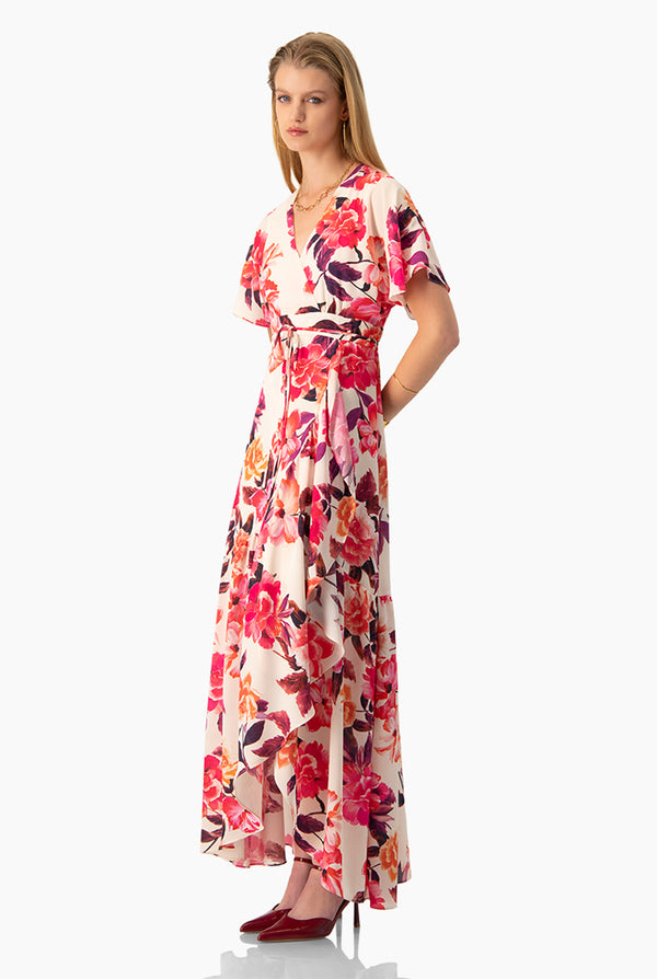 Maxi vestido cruzado escote en V