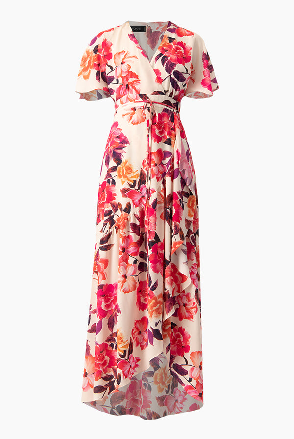 Maxi vestido cruzado escote en V