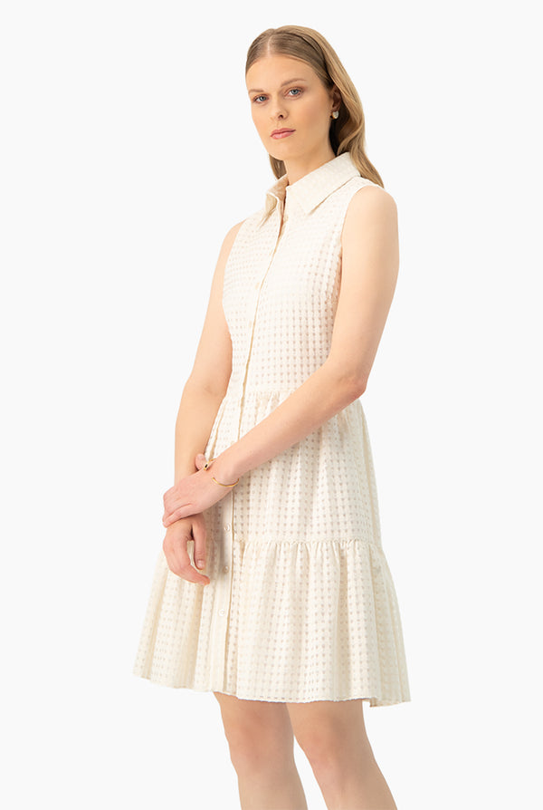 Vestido tejido linea A sin mangas