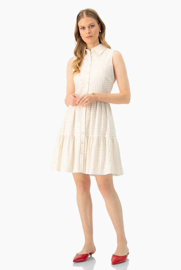 Vestido tejido linea A sin mangas