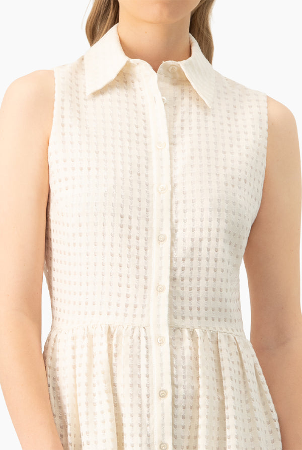 Vestido tejido linea A sin mangas