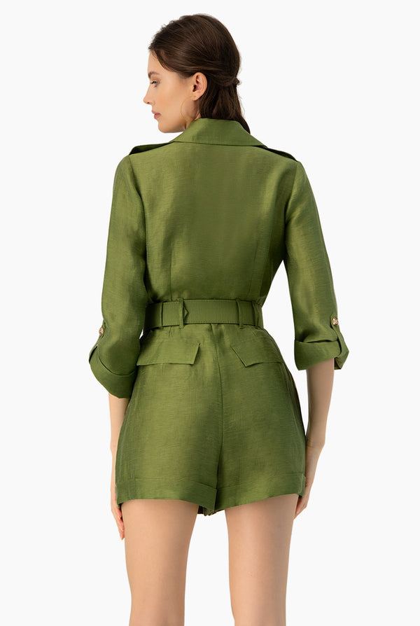 Romper verde con cinturon