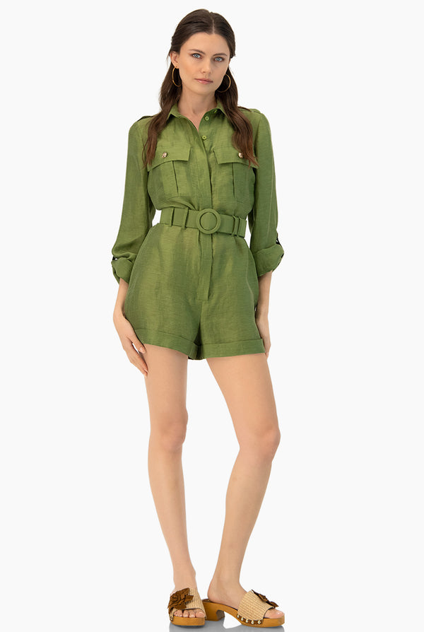 Romper verde con cinturon