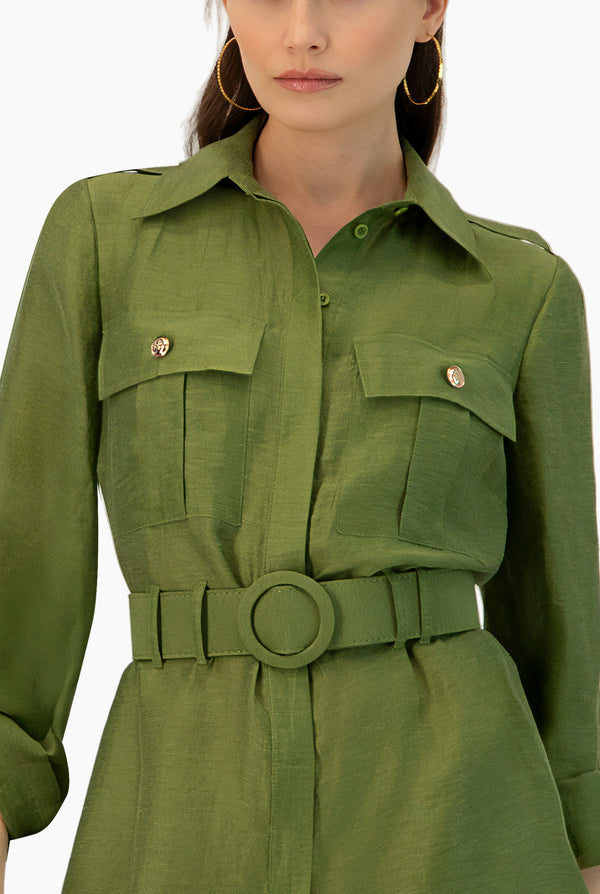 Romper verde con cinturon