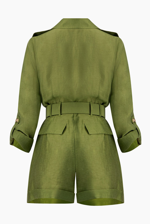 Romper verde con cinturon