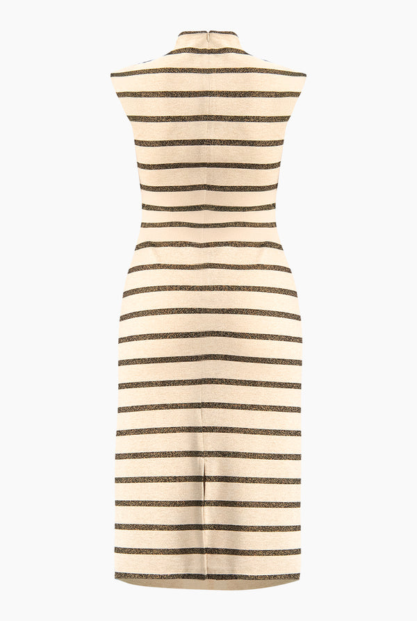 Vestido midi de rayas