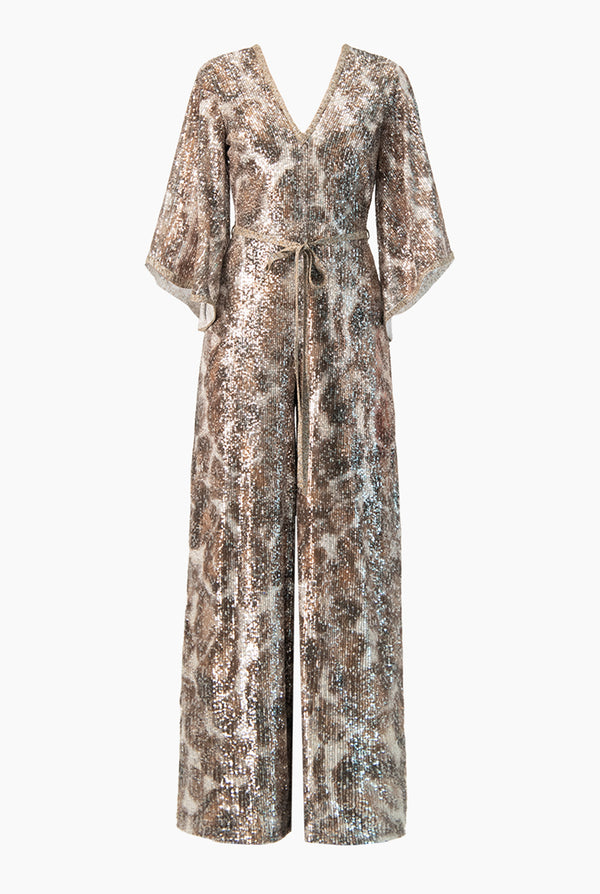 Jumpsuit lentejuelas y manga larga