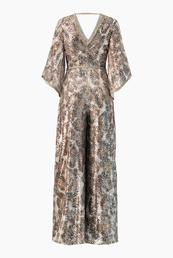 Jumpsuit lentejuelas y manga larga