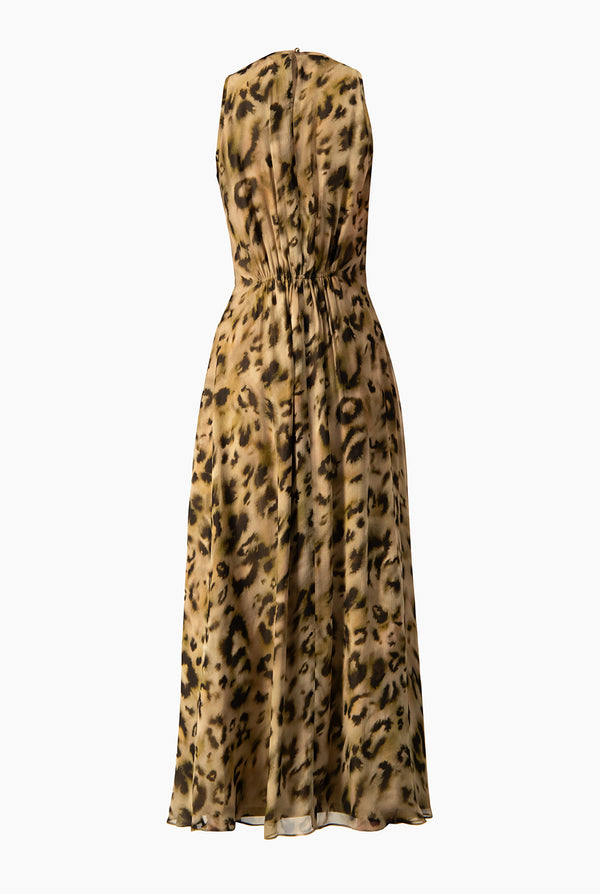 Vestido maxi estampado sin mangas