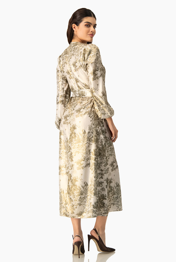 Vestido largo escote de gota