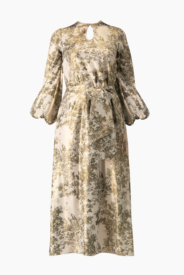 Vestido largo escote de gota