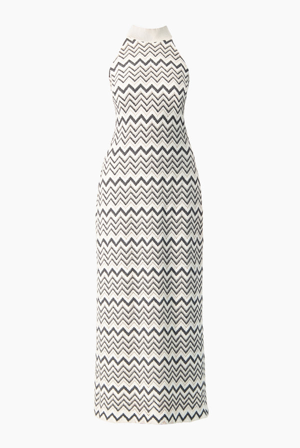 Vestido tejido cuello halter