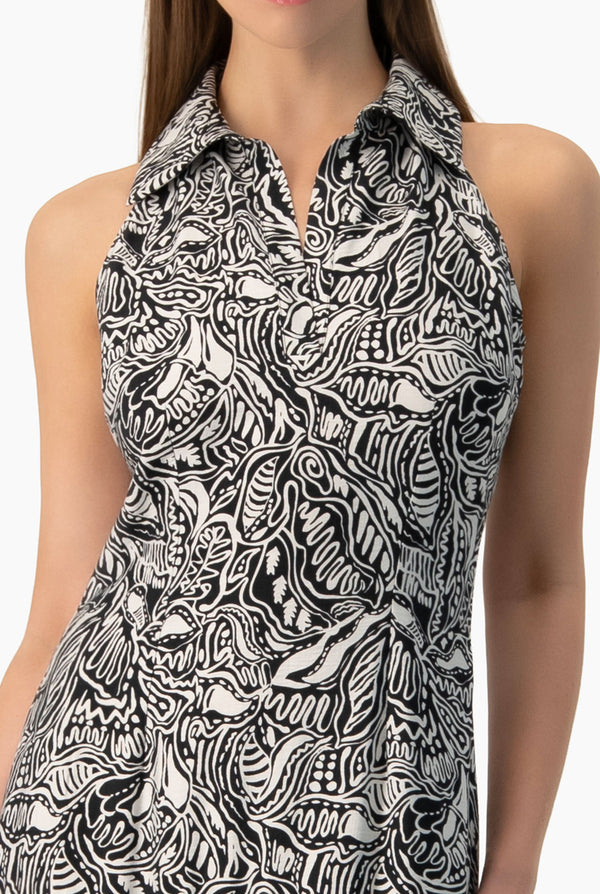 Vestido maxi escote en V