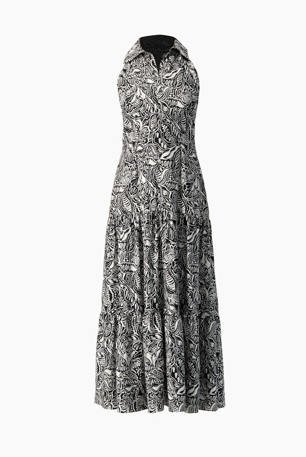 Vestido maxi escote en V