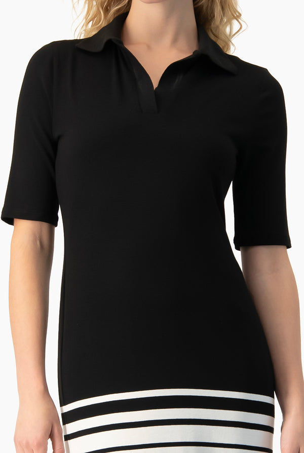Vestido midi cuello tipo camisero