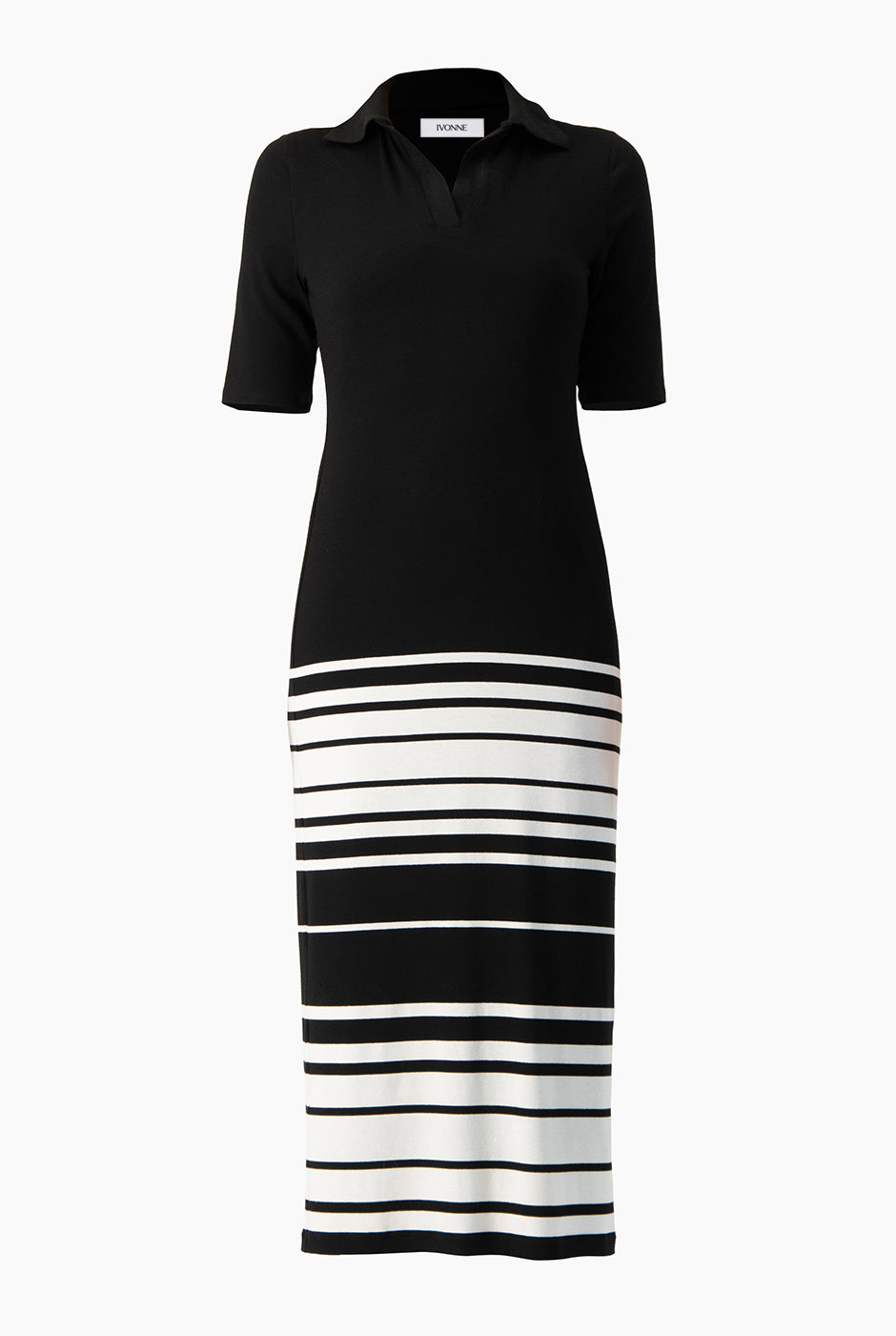 Vestido midi cuello tipo camisero