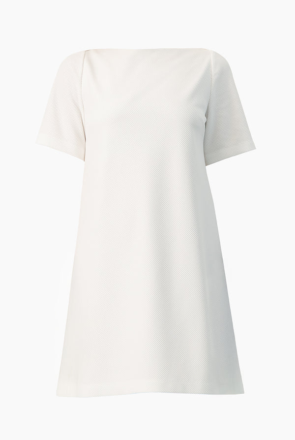 Vestido blanco corto linea A