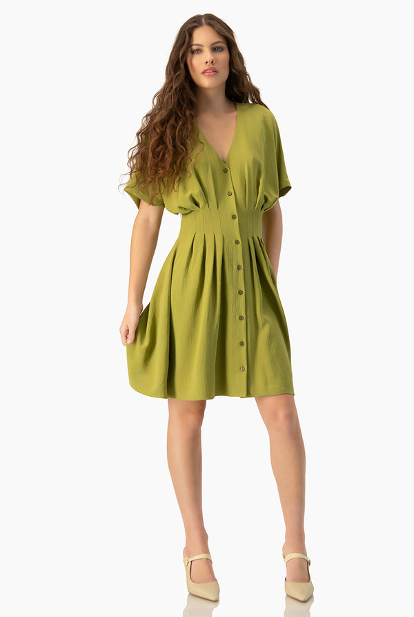 Vestido corto de escote en V