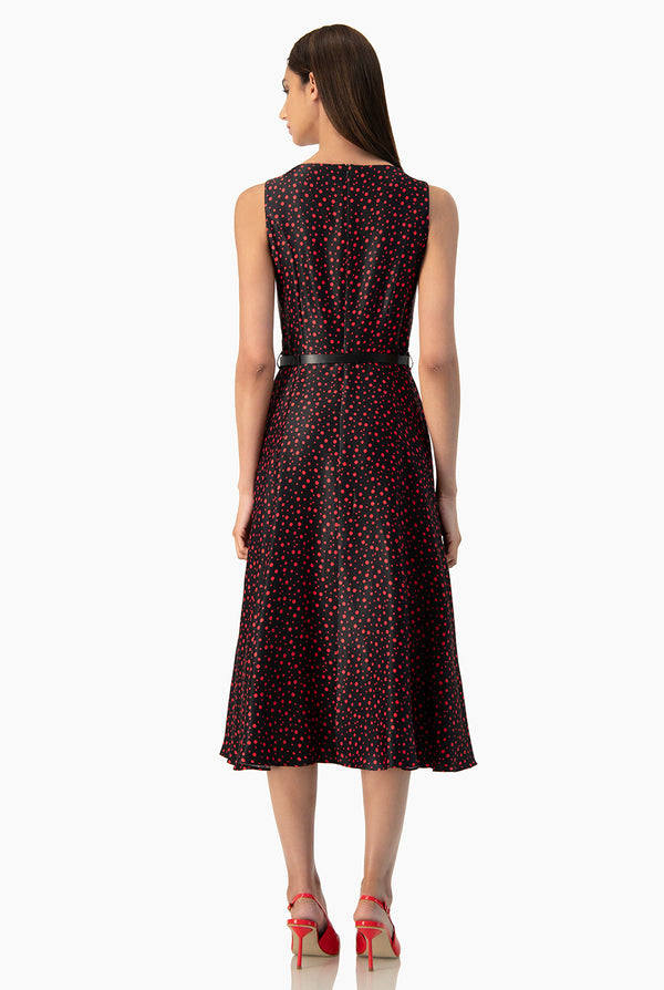 Vestido Ivonne linea A de lunares