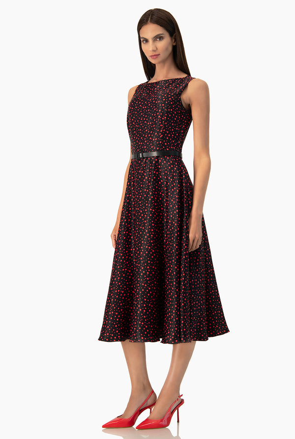 Vestido Ivonne linea A de lunares