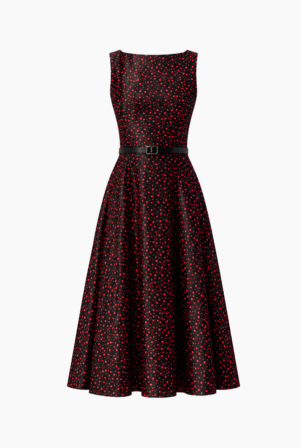 Vestido Ivonne linea A de lunares