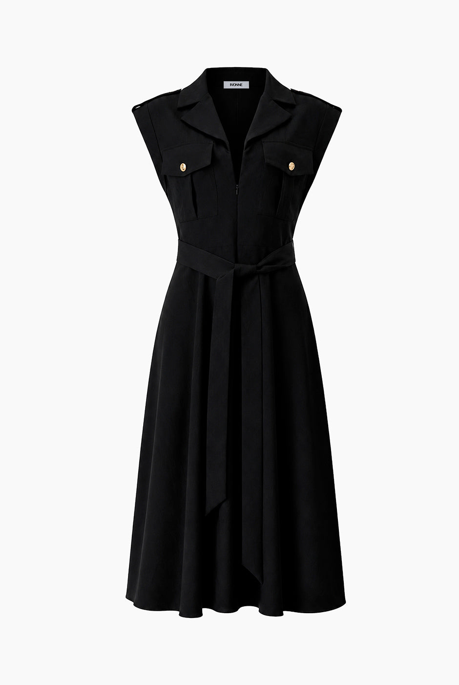 Vestido Ivonne midi con cinta