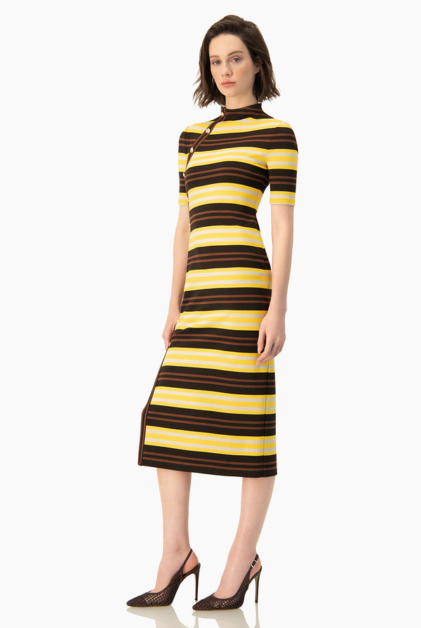 Vestido Ivonne midi manga corta