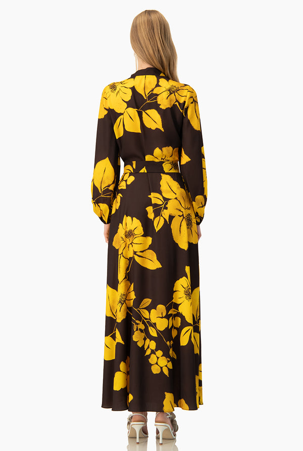 Vestido maxi Ivonne de manga larga
