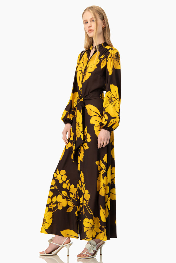 Vestido maxi Ivonne de manga larga